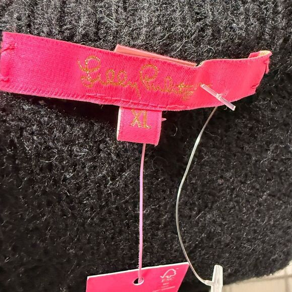 Lilly Pulitzer Black Off-Shoulder Sweater - Picture 2 of 4